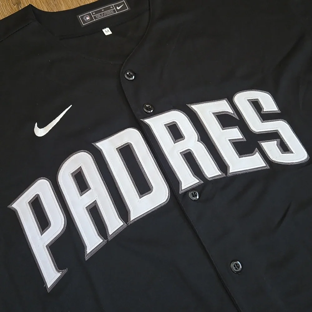 San Diego Padres Black Custom Newton Stitched New Mens Large #4 - Picture 2 of 11